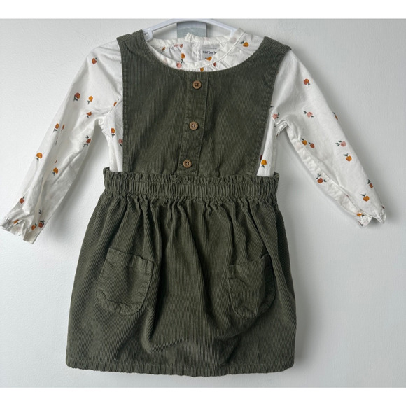 Carter's Baby Set Dress Me Up 12 months Apple Print Bodysuit Dress Fall A55 - Picture 1 of 4